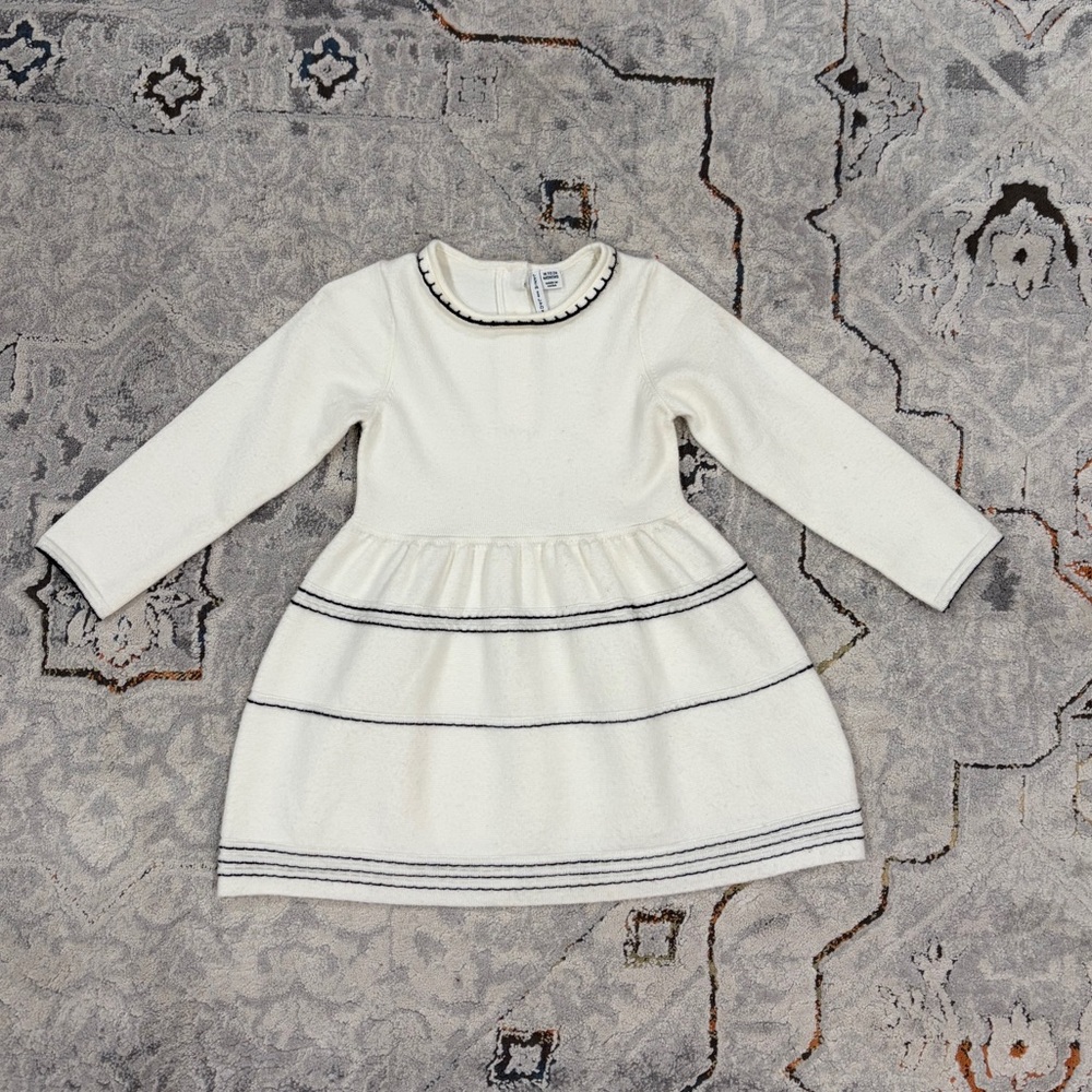Janie and Jack cream sweater dress, 18-24 month